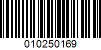 Barcode for 010250169