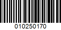 Barcode for 010250170