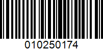 Barcode for 010250174