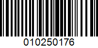 Barcode for 010250176