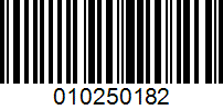 Barcode for 010250182