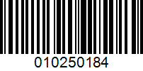 Barcode for 010250184