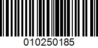 Barcode for 010250185