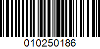 Barcode for 010250186