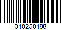 Barcode for 010250188