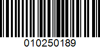 Barcode for 010250189