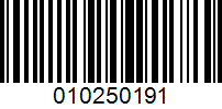 Barcode for 010250191