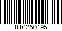 Barcode for 010250195