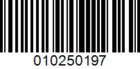 Barcode for 010250197