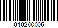 Barcode for 010260005