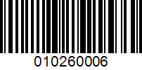 Barcode for 010260006