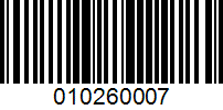 Barcode for 010260007