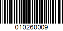 Barcode for 010260009