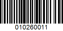 Barcode for 010260011