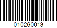 Barcode for 010260013