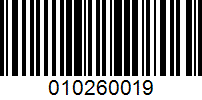 Barcode for 010260019