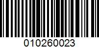 Barcode for 010260023