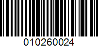 Barcode for 010260024