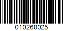 Barcode for 010260025