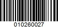 Barcode for 010260027