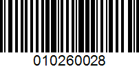 Barcode for 010260028