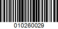 Barcode for 010260029