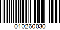 Barcode for 010260030