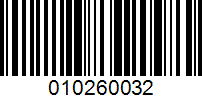 Barcode for 010260032