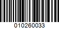 Barcode for 010260033