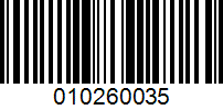 Barcode for 010260035