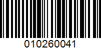 Barcode for 010260041