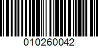 Barcode for 010260042