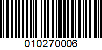 Barcode for 010270006