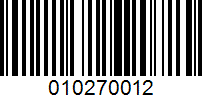 Barcode for 010270012