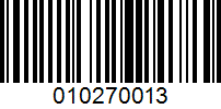 Barcode for 010270013