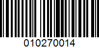 Barcode for 010270014