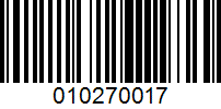Barcode for 010270017