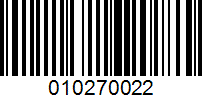 Barcode for 010270022