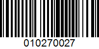 Barcode for 010270027