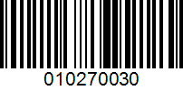 Barcode for 010270030