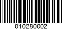 Barcode for 010280002