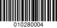 Barcode for 010280004