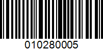 Barcode for 010280005