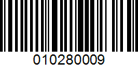 Barcode for 010280009