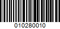 Barcode for 010280010