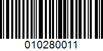 Barcode for 010280011