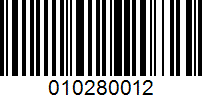 Barcode for 010280012