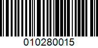 Barcode for 010280015