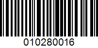 Barcode for 010280016