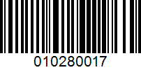 Barcode for 010280017